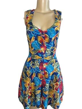 Vintage 80s Joni Blair Tropical Romper